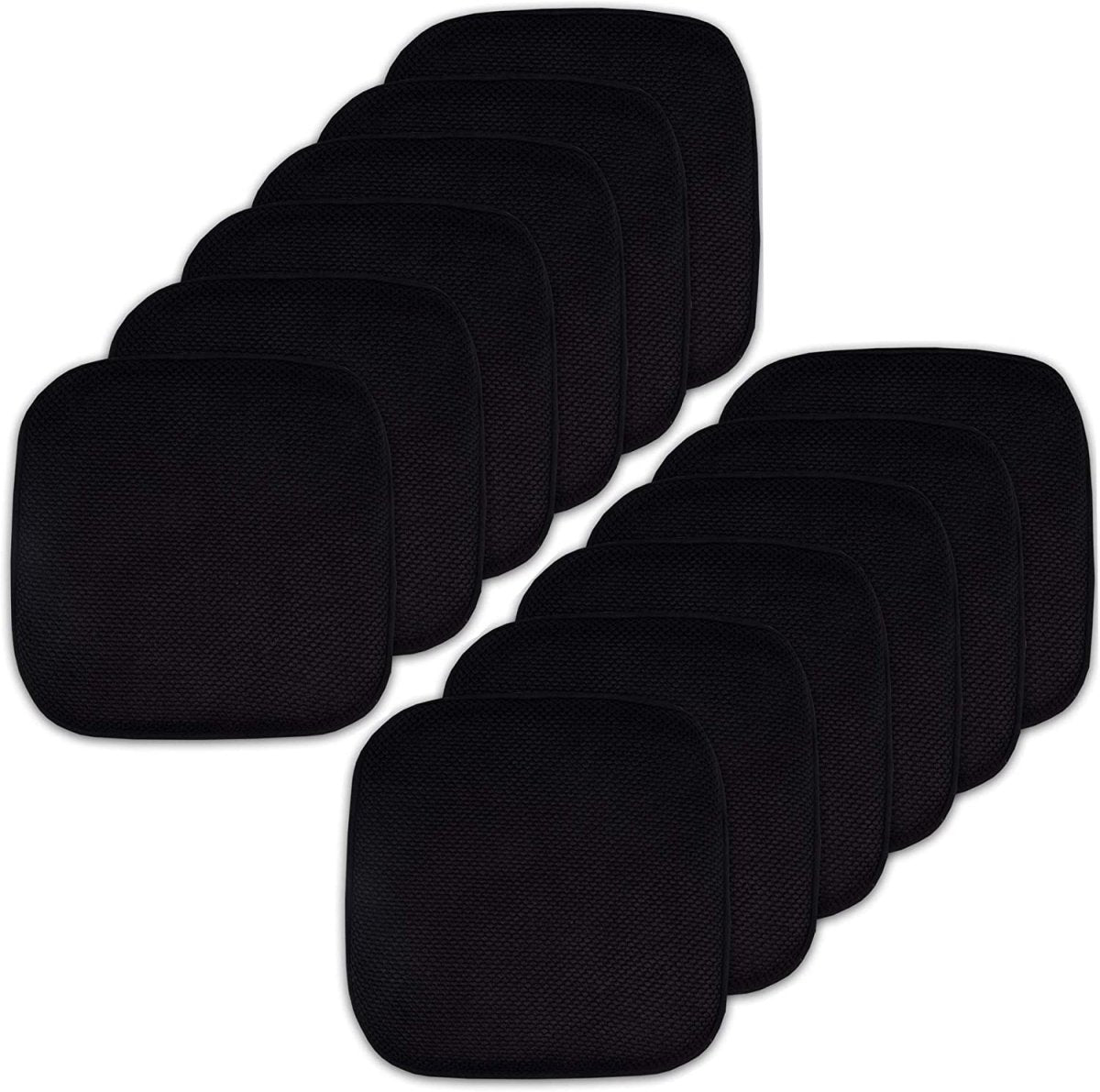 Memory Foam Chair Cushion Rounded Square 16" x 16" Seat Cover - Anna's Linens