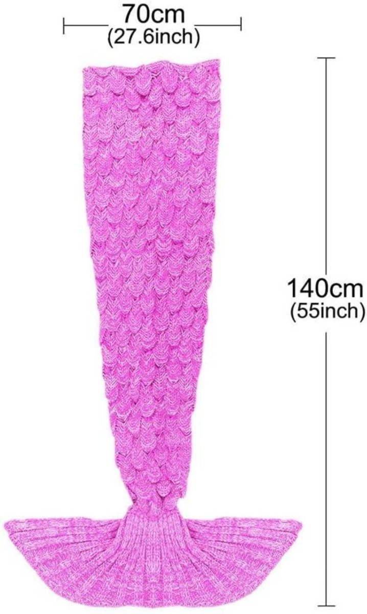 Mermaid Tail Blanket Hand Crochet Snuggle All Seasons Sleeping Bag Blanket - Anna's Linens