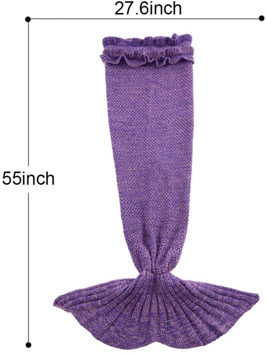 Mermaid Tail Blanket Hand Crochet Snuggle All Seasons Sleeping Bag Blanket - Anna's Linens