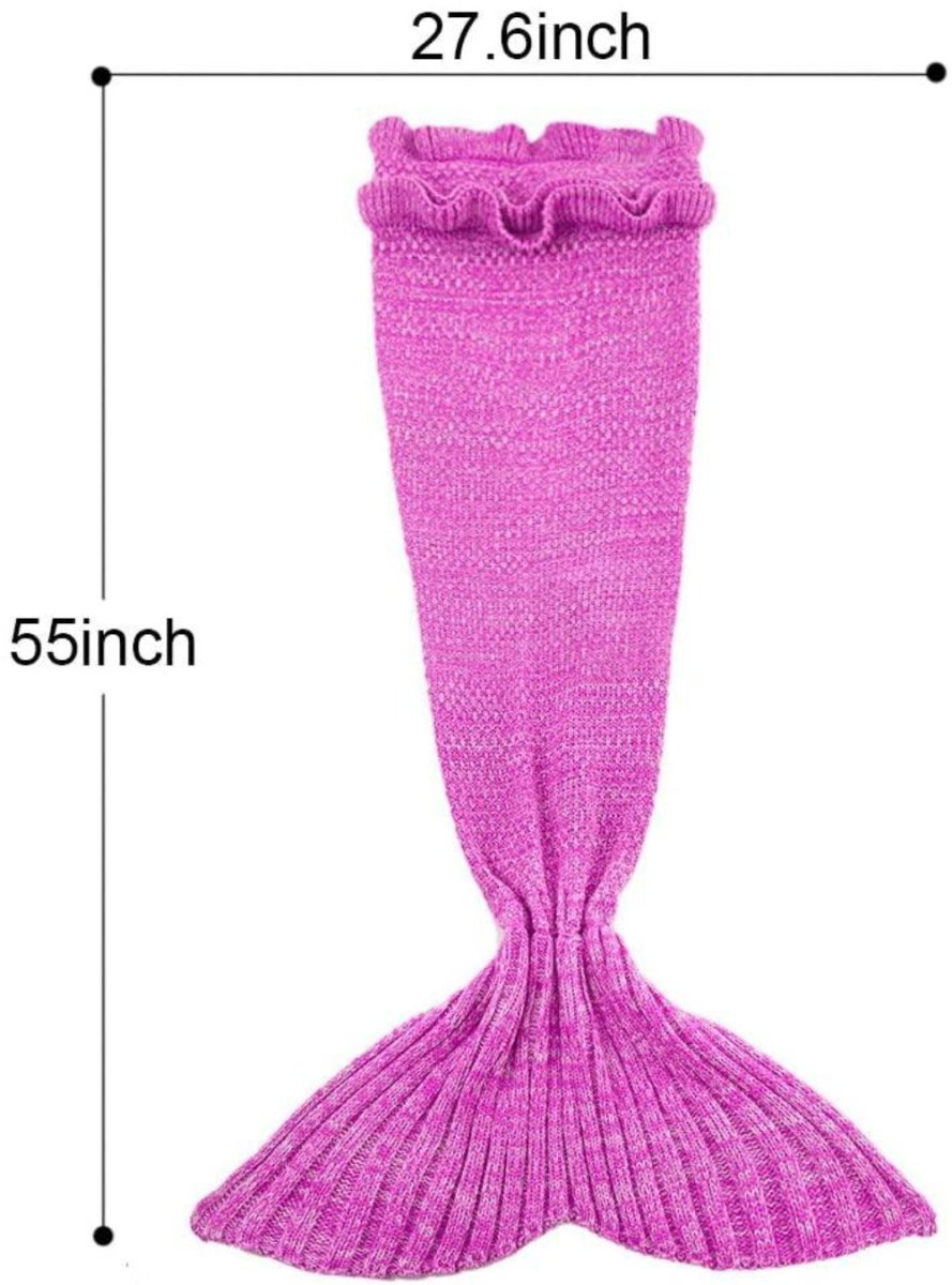 Mermaid Tail Blanket Hand Crochet Snuggle All Seasons Sleeping Bag Blanket - Anna's Linens