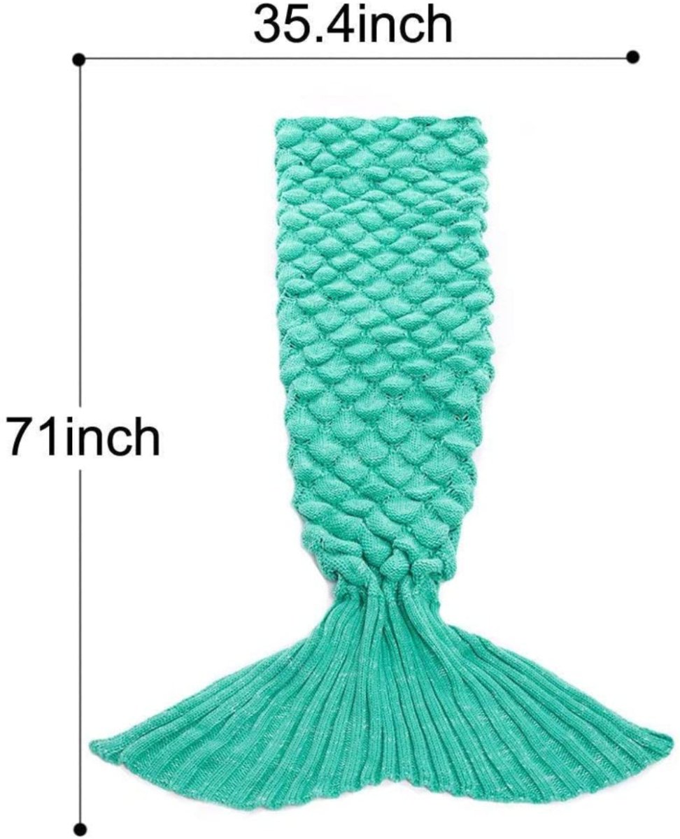 Mermaid Tail Blanket Hand Crochet Snuggle All Seasons Sleeping Bag Blanket - Anna's Linens