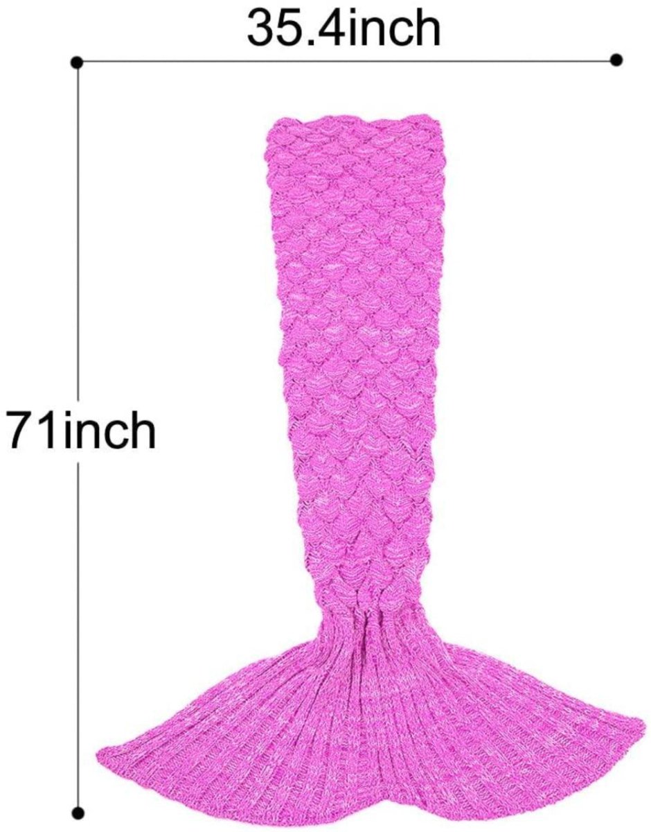 Mermaid Tail Blanket Hand Crochet Snuggle All Seasons Sleeping Bag Blanket - Anna's Linens