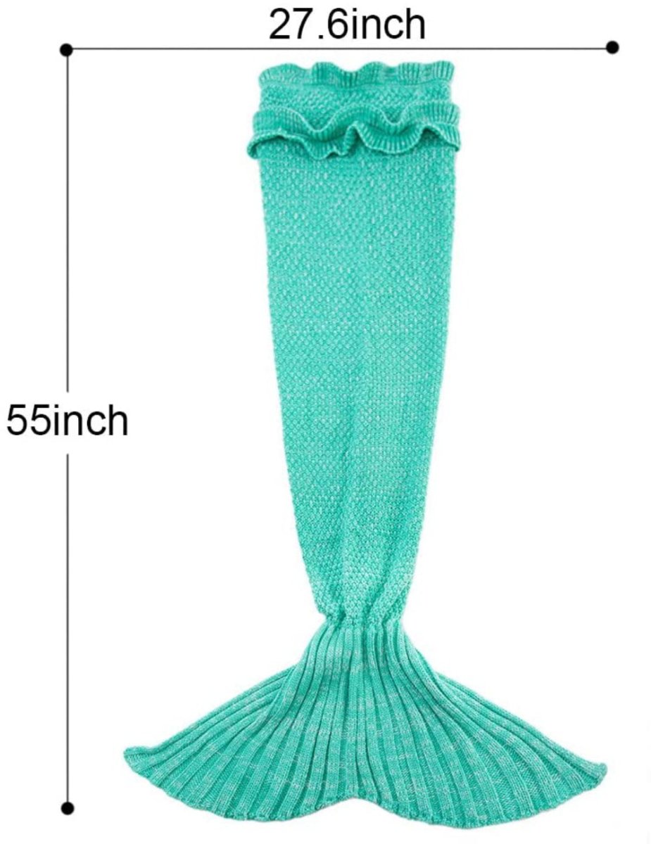 Mermaid Tail Blanket Hand Crochet Snuggle All Seasons Sleeping Bag Blanket - Anna's Linens