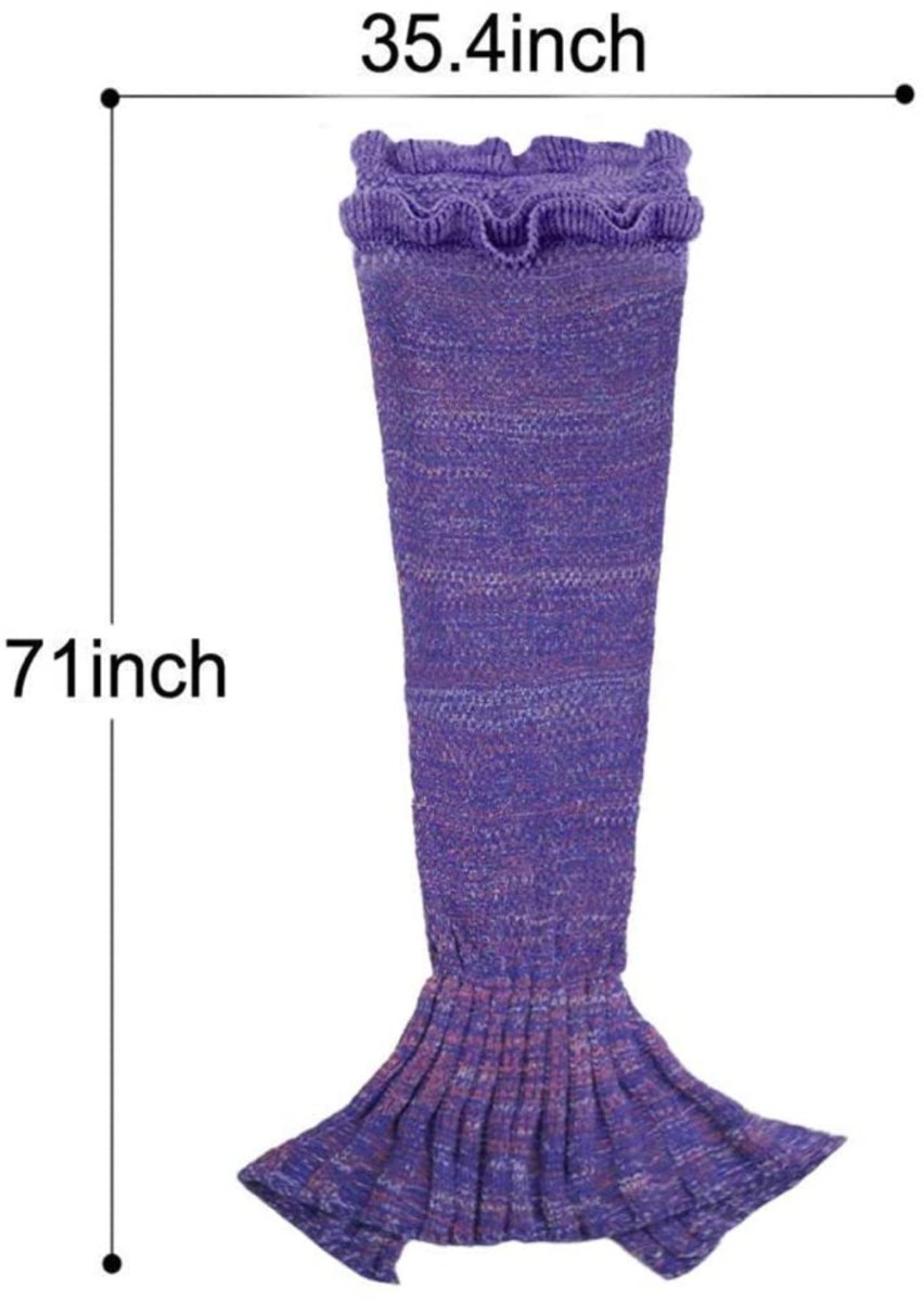 Mermaid Tail Blanket Hand Crochet Snuggle All Seasons Sleeping Bag Blanket - Anna's Linens