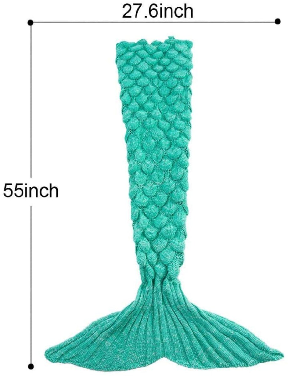 Mermaid Tail Blanket Hand Crochet Snuggle All Seasons Sleeping Bag Blanket - Anna's Linens