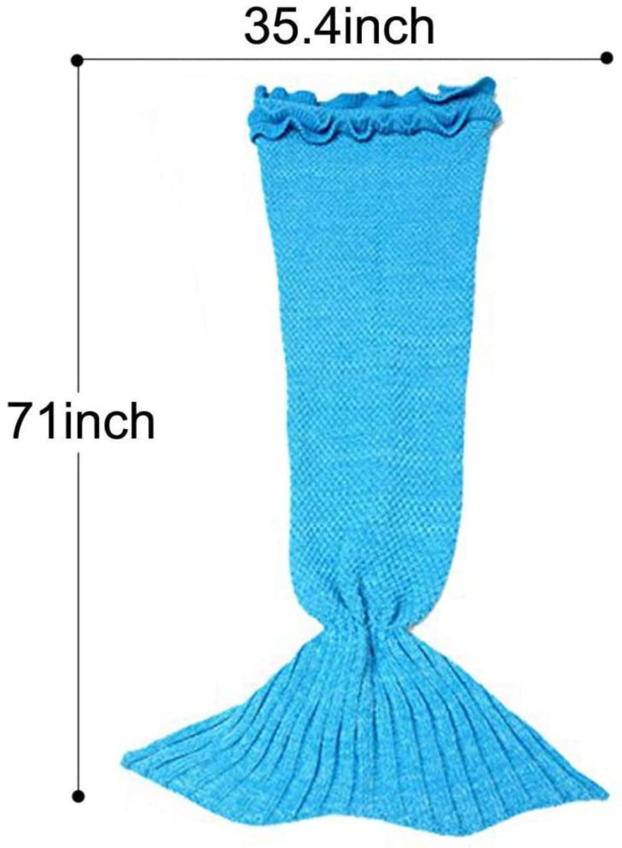 Mermaid Tail Blanket Hand Crochet Snuggle All Seasons Sleeping Bag Blanket - Anna's Linens
