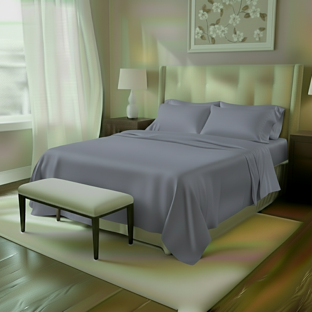 Mulberry Silk Fitted Sheet Pillowcases Set - Anna's Linens