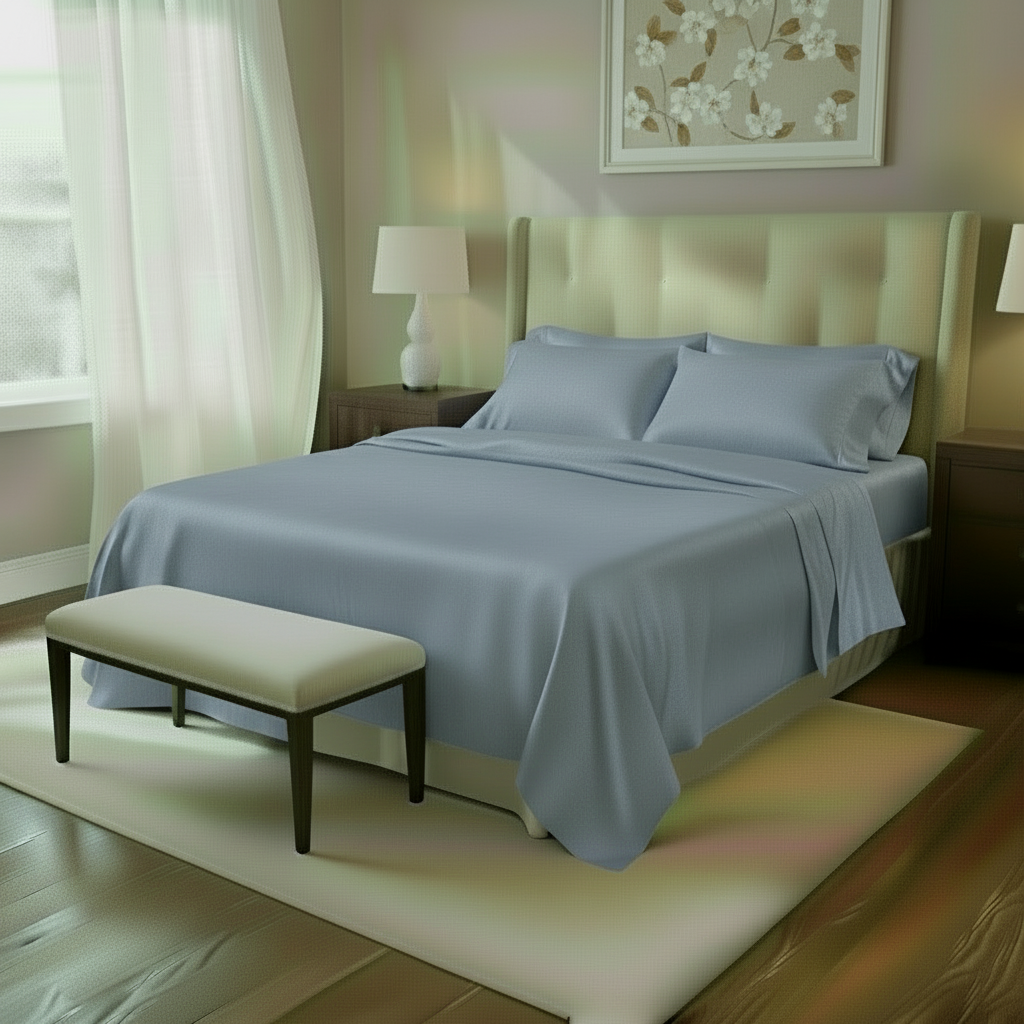 Mulberry Silk Fitted Sheet Pillowcases Set - Anna's Linens