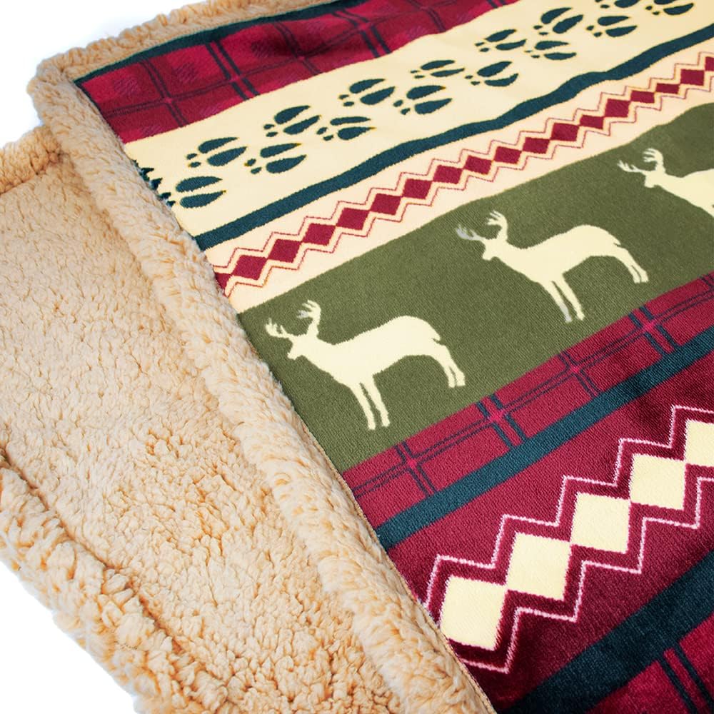 Premium Christmas Blanket Sherpa Fleece Cozy Reversible Blanket - Anna's Linens