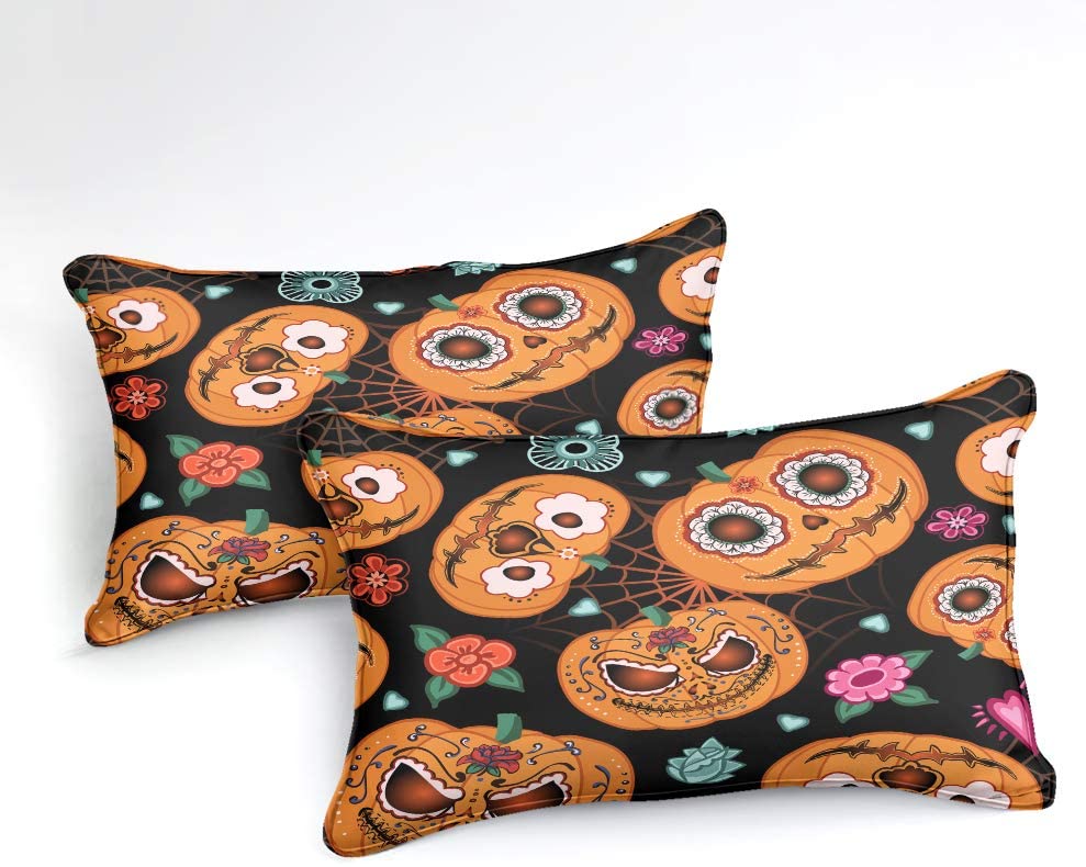 Pumpkin Cartoon Halloween Duvet Cover Set - Anna's Linens