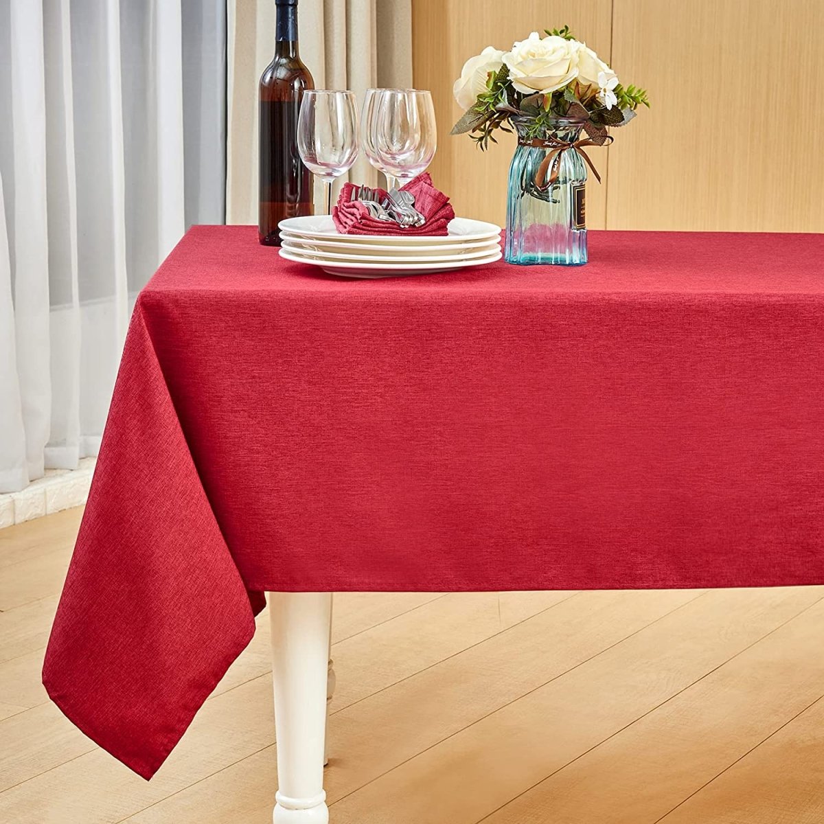 Rectangle Linen Waterproof Anti - Shrink Tablecloth - Anna's Linens