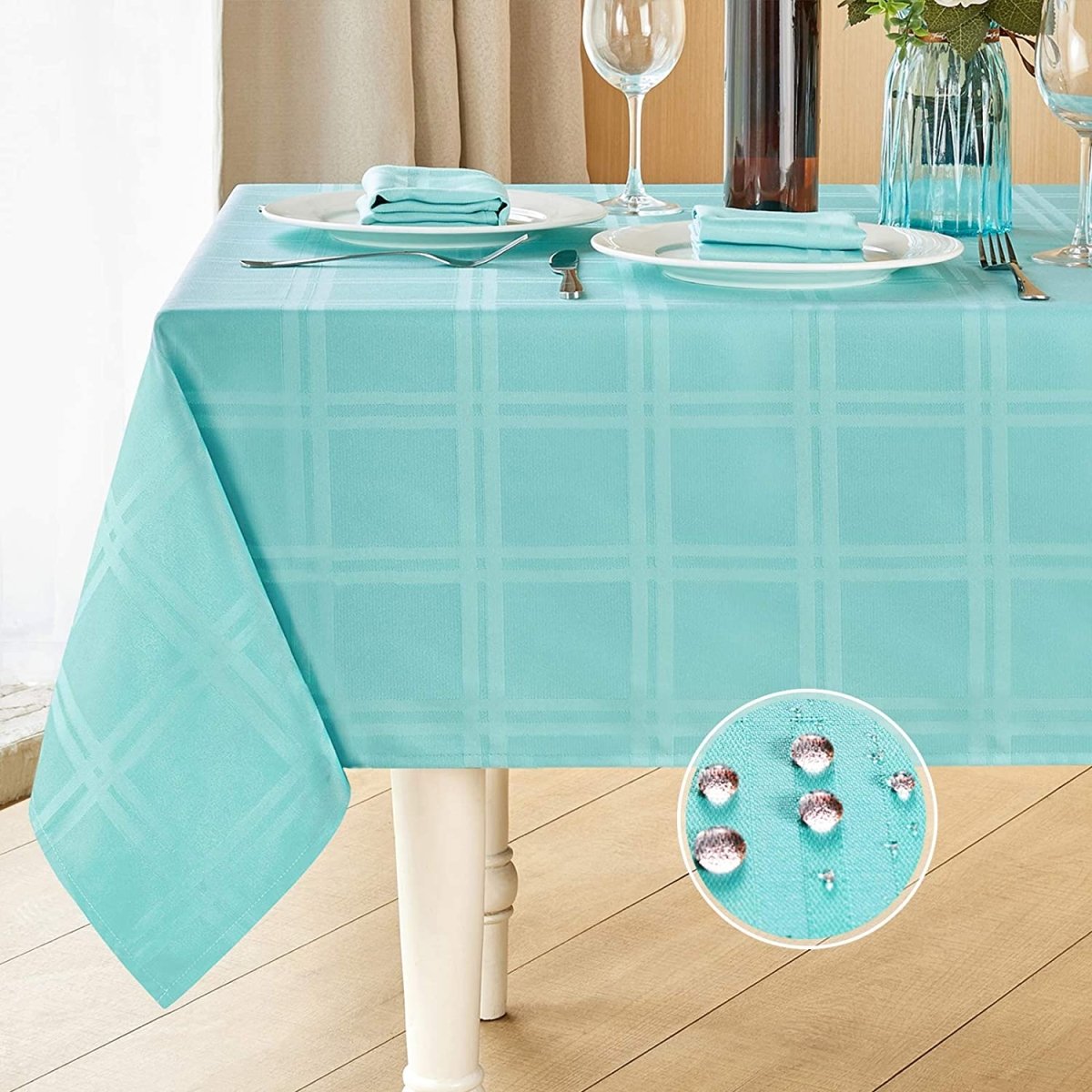 Rectangle Linen Waterproof Anti - Shrink Tablecloth - Anna's Linens