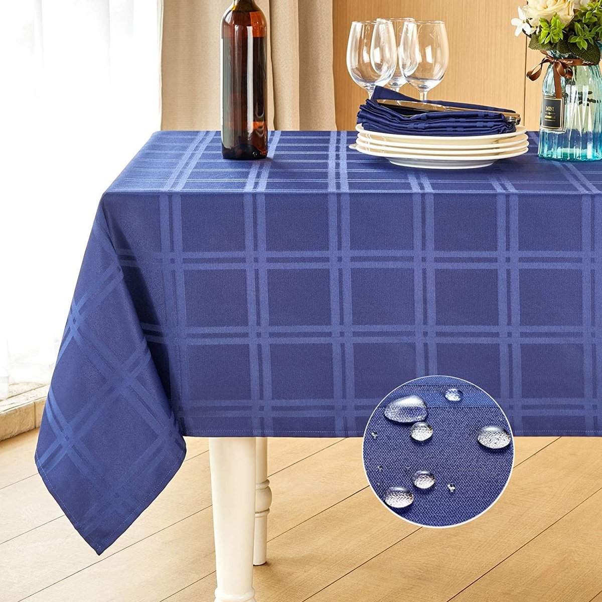 Rectangle Linen Waterproof Anti - Shrink Tablecloth - Anna's Linens