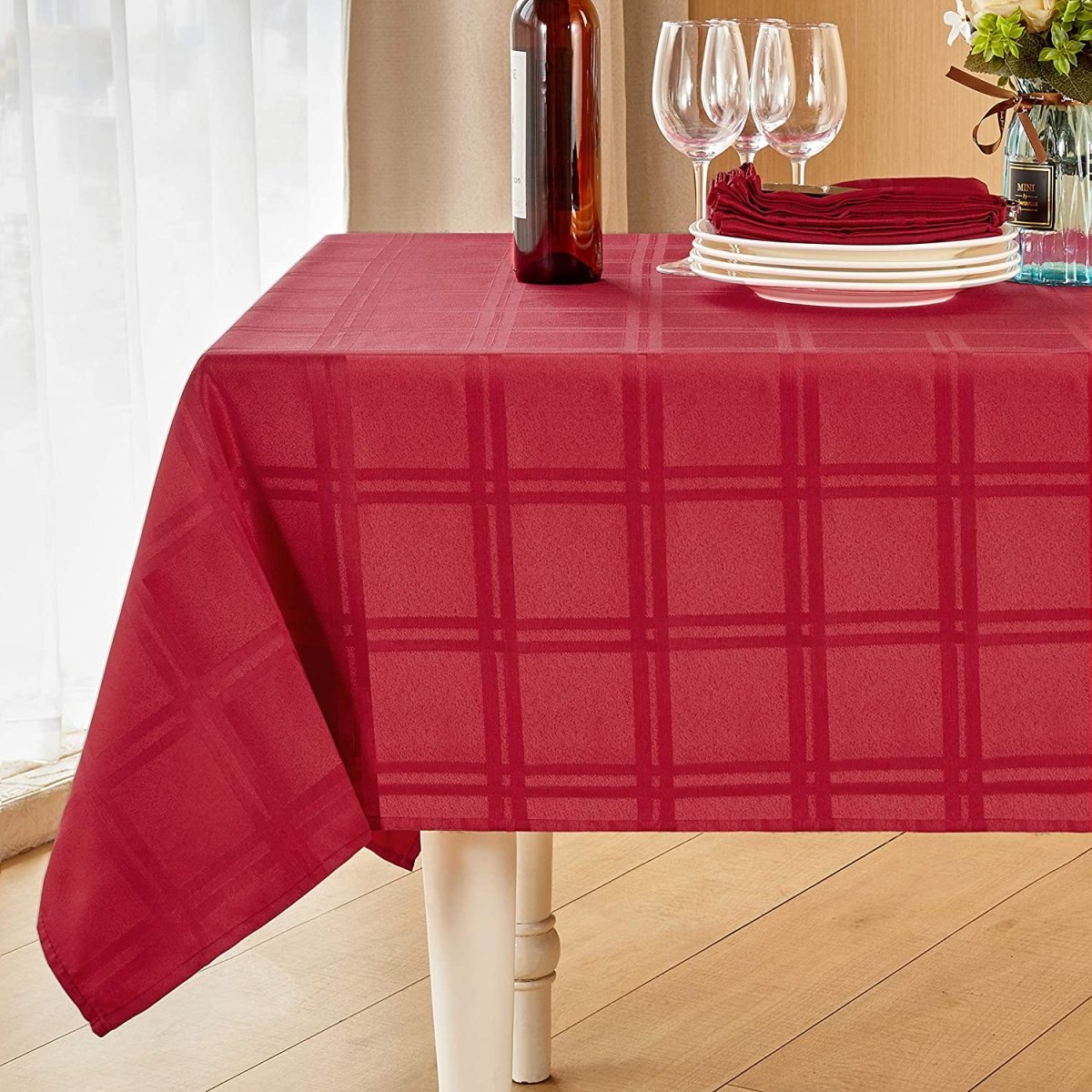 Rectangle Linen Waterproof Anti - Shrink Tablecloth - Anna's Linens