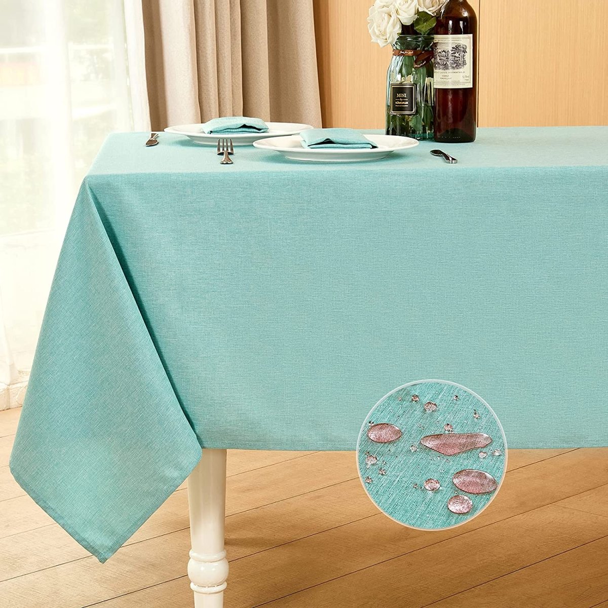 Rectangle Linen Waterproof Anti - Shrink Tablecloth - Anna's Linens