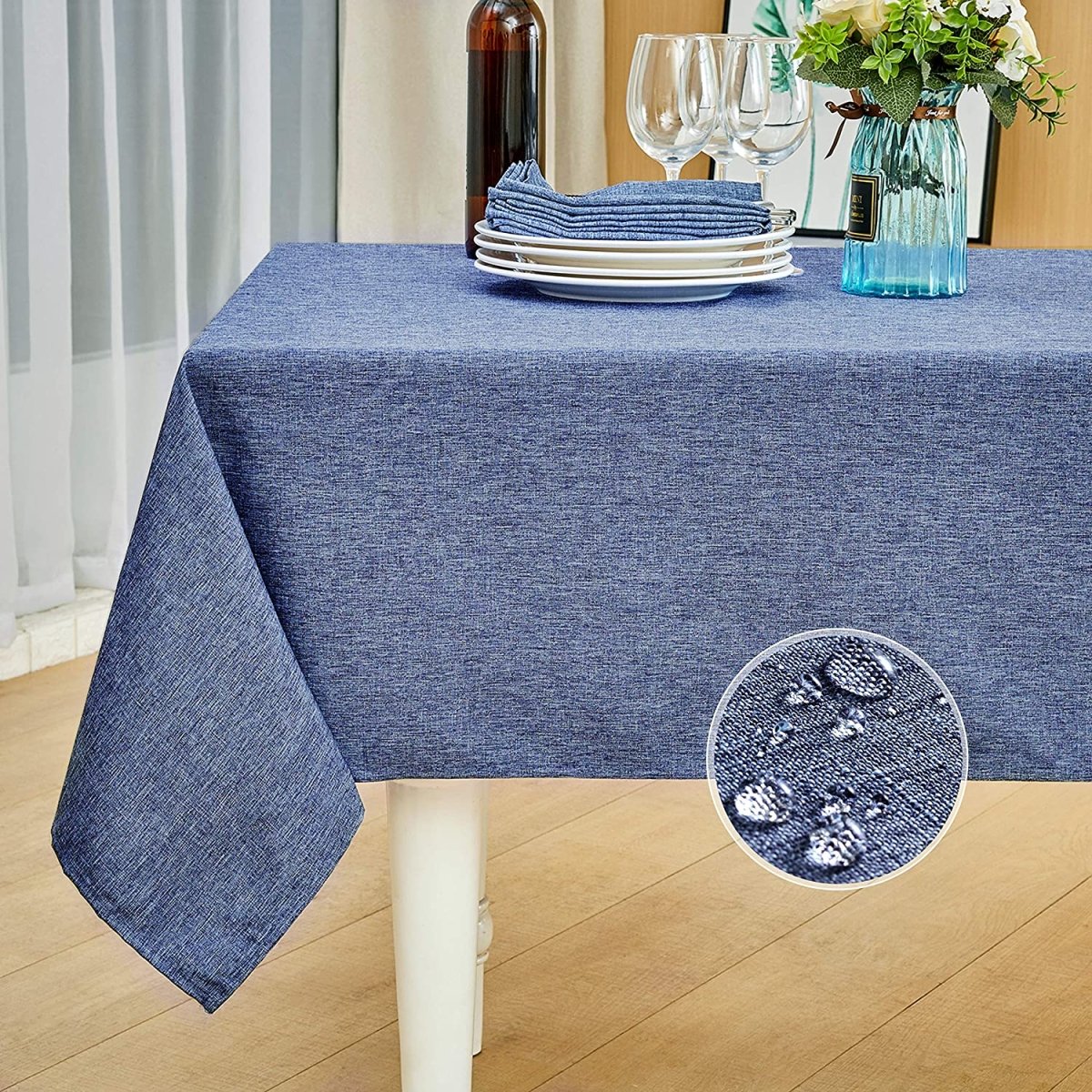 Rectangle Linen Waterproof Anti - Shrink Tablecloth - Anna's Linens