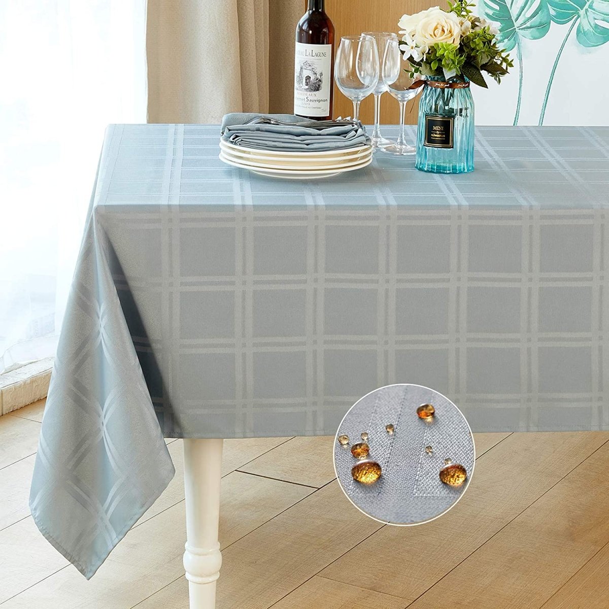 Rectangle Linen Waterproof Anti - Shrink Tablecloth - Anna's Linens