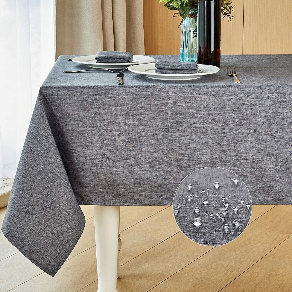 Rectangle Linen Waterproof Anti - Shrink Tablecloth - Anna's Linens