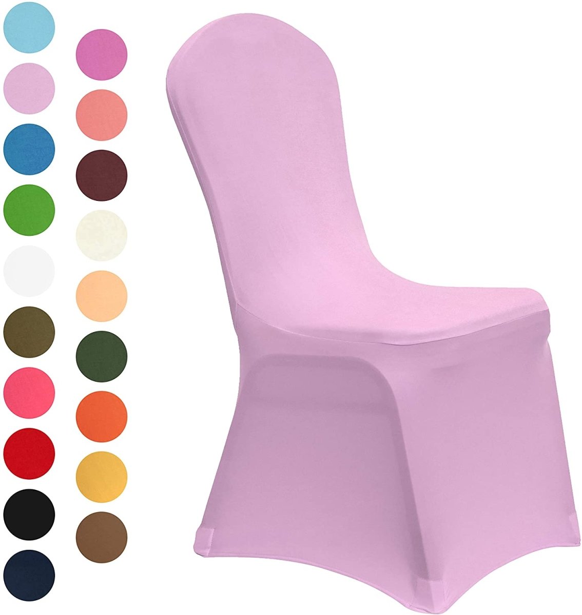 Set of 10. Spandex Dining Room Chair Covers - Universal Stretch Chair Slipcovers Protector - Anna's Linens