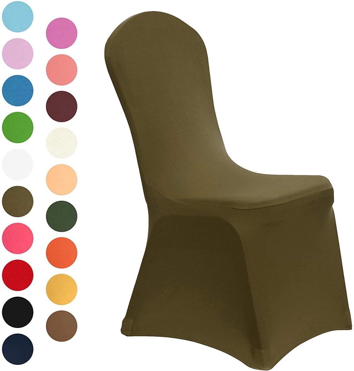 Set of 10. Spandex Dining Room Chair Covers - Universal Stretch Chair Slipcovers Protector - Anna's Linens