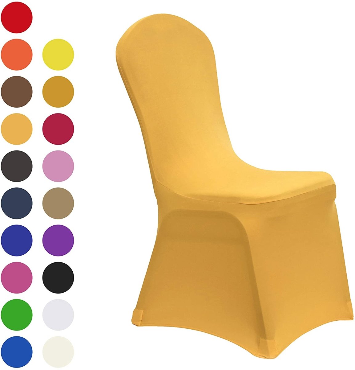 Set of 10. Spandex Dining Room Chair Covers - Universal Stretch Chair Slipcovers Protector - Anna's Linens