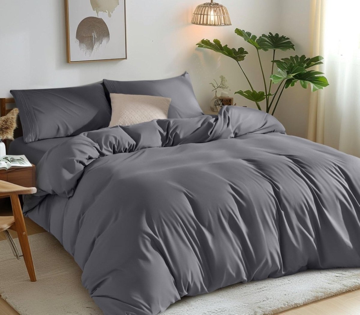 Soft Prewashed 3 pcs Zipper Closure Duvet Cover Set - Anna's Linens