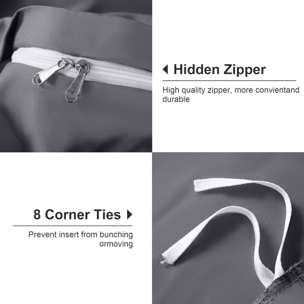 Soft Prewashed 3 pcs Zipper Closure Duvet Cover Set - Anna's Linens