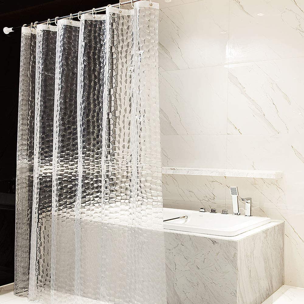 Waterproof 3D Shower Curtain With 12 Hooks - Anna's Linens