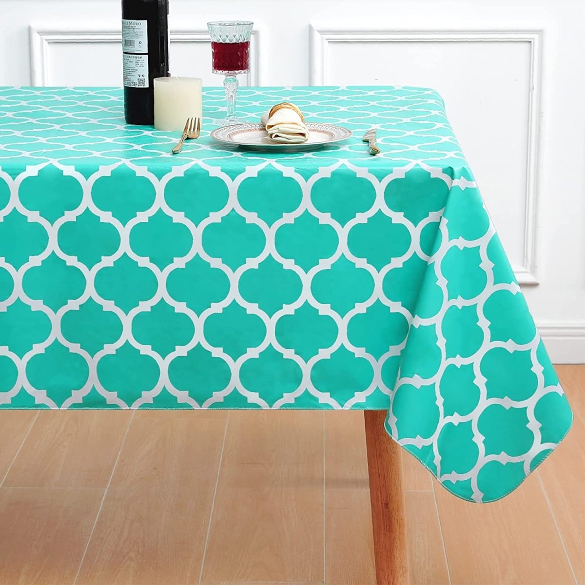 Waterproof Vinyl Flannel Wipeable Spill - proof Tablecloth - Anna's Linens