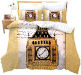 Duvet Cover Set Soft London Themed Comforter Cover Set 3 Pieces - Anna's Linens Store