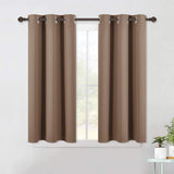Set of 2 Blackout Window Curtains and Drapes for Kitchen Window Treatment Thermal Insulated Solid Grommet Blackout Drapery Panels