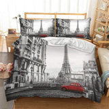 Duvet Cover Set Soft London Themed Comforter Cover Set 3 Pieces - Anna's Linens Store