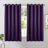 Set of 2 Blackout Window Curtains and Drapes for Kitchen Window Treatment Thermal Insulated Solid Grommet Blackout Drapery Panels