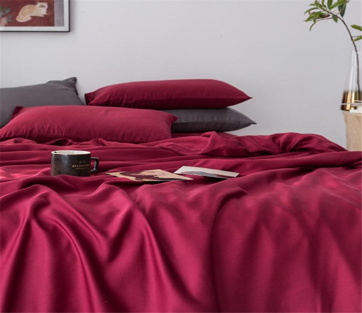 100% Mulberry Silk 25 Momme Beauty Duvet Cover 4 - Piece Set - Anna's Linens