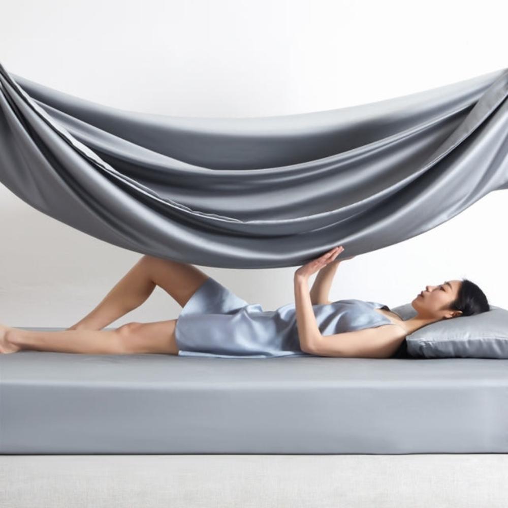 100% Mulberry Silk Fitted Sheet Pillowcases Set - Anna's Linens