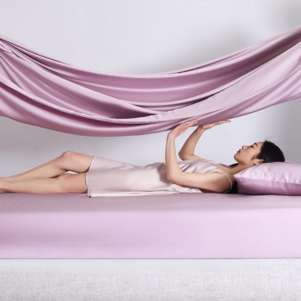 100% Mulberry Silk Fitted Sheet Pillowcases Set - Anna's Linens