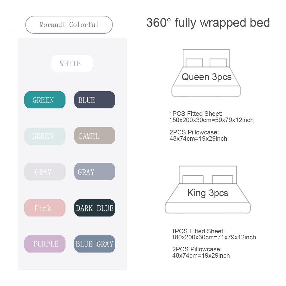 100% Mulberry Silk Fitted Sheet Pillowcases Set - Anna's Linens