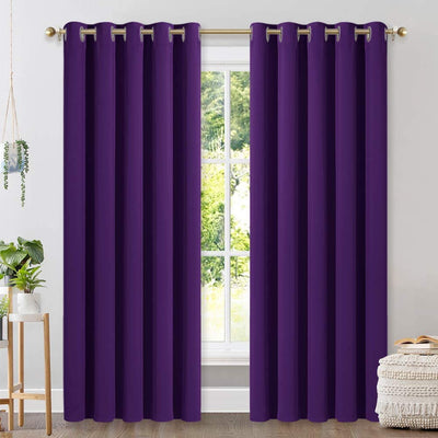 Set of 2 Blackout Window Curtain Treatment Thermal Insulated Drapery Panels - Anna's Linens Store