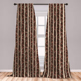 Leopard Texture Illustration Exotic Fauna Inspired Pattern Lightweight Decorative Panels Window Curtains Set of 2 Rod Pocket - Anna's Linens Store