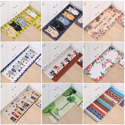 Home Entrance Flannel Doormat Modern Kitchen Mat Bath Carpet Floor Mat - Anna's Linens Store