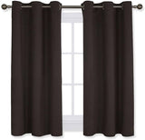 Set of 2 Blackout Window Curtain Treatment Thermal Insulated Grommet Blackout Drapery Panels