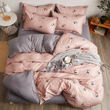 Flower Bedding Set Flat Sheet Duvet Cover Pillowcases - Anna's Linens Store