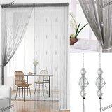 Crystal Beaded Curtain Tassel Curtain - Partition Door Curtain Beaded String Curtain Door Screen Panel Home Decor Divider Crystal Tassel Screen 90x200cm (2 Pack) - Anna's Linens Store