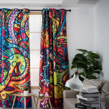Dark Color Curtain Size - W 120" x H 100" - Anna's Linens Store