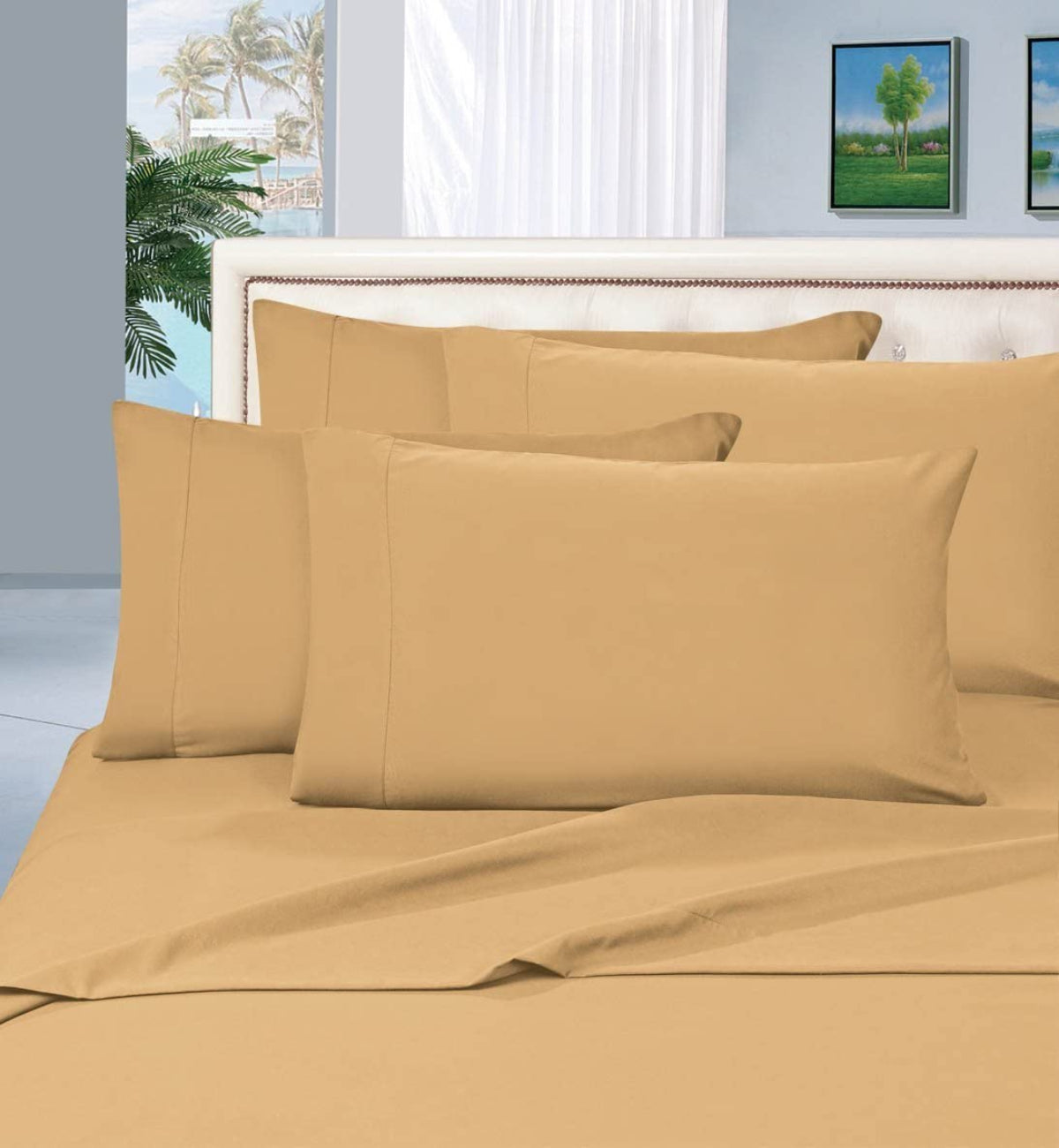 1500 Thread Count Egyptian Quality Silky Soft Wrinkle Resistant Luxury 6 pcs Bed Sheet Set - Anna's Linens