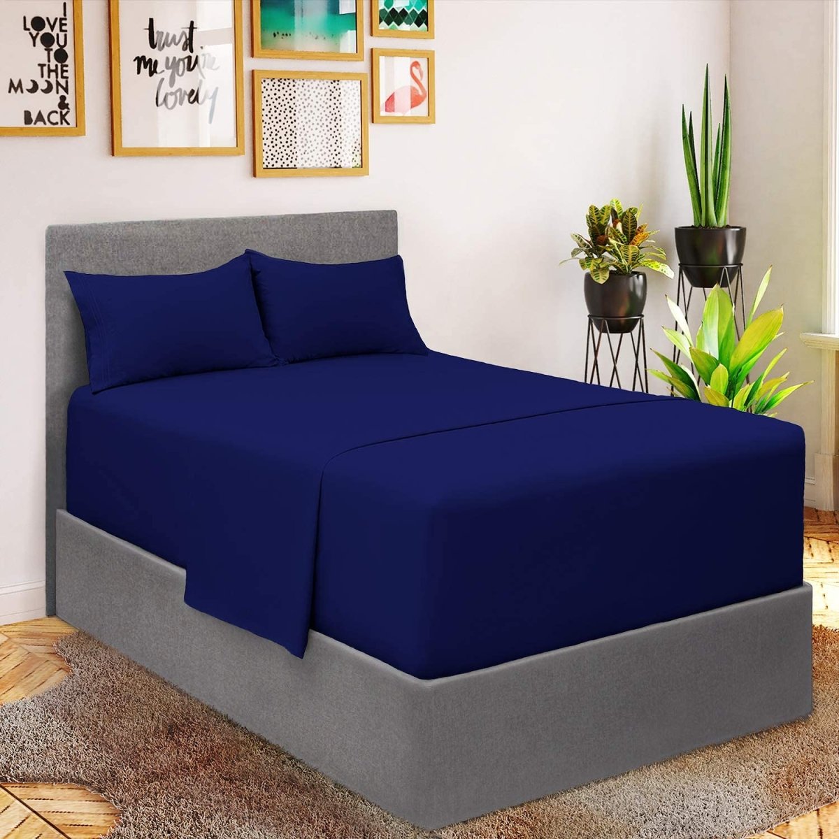 1800 Ultra Soft Luxury Extra Deep Pocket Bedding Sheets 4 Pcs Set - Anna's Linens