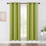 Set of 2 Blackout Window Curtains and Drapes for Kitchen Window Treatment Thermal Insulated Solid Grommet Blackout Drapery Panels
