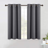 Set of 2 Blackout Window Curtains and Drapes for Kitchen Window Treatment Thermal Insulated Solid Grommet Blackout Drapery Panels