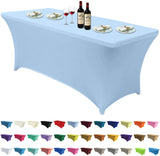 Spandex Tablecloths for 6 ft Table Fitted Stretch Table Cover Polyester Table Cover Topper - Anna's Linens Store