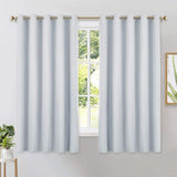 Set of 2 Blackout Window Curtains and Drapes for Kitchen Window Treatment Thermal Insulated Solid Grommet Blackout Drapery Panels